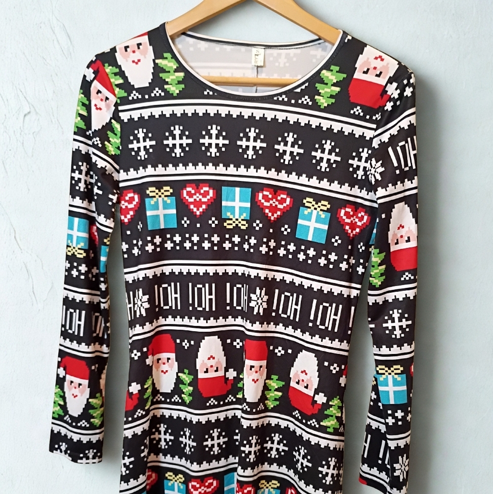 Locryz Holiday Ugly Christmas Sweater Dress Size Small